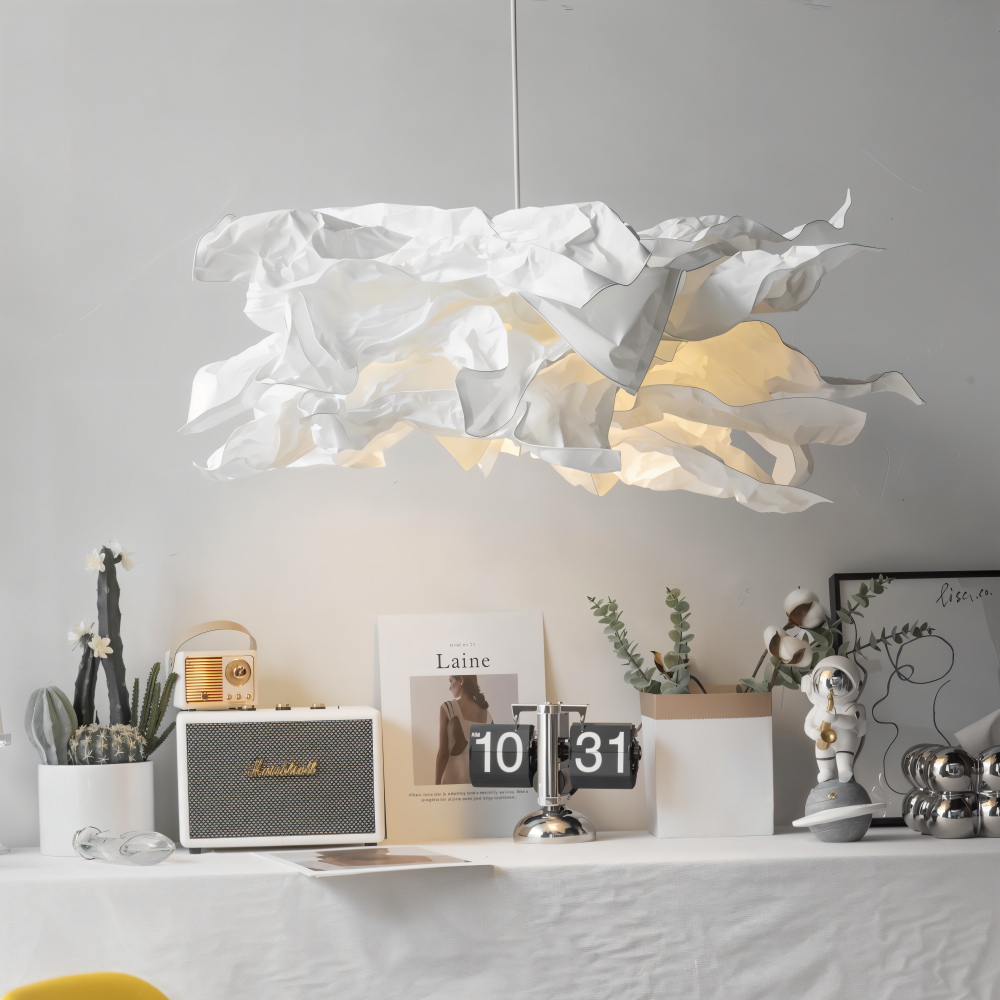 Creative Clouds Pendant Lamp – DIY Paper Ceiling Light with Artistic Appeal | Stornfield