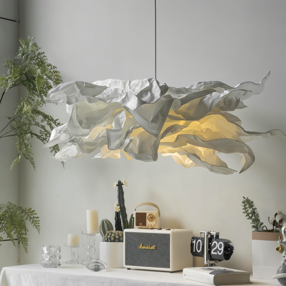Creative Clouds Pendant Lamp – DIY Paper Ceiling Light with Artistic Appeal | Stornfield