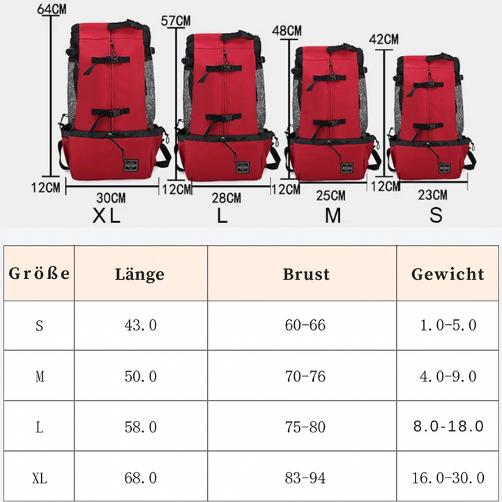 Dog backpack for outdoor & travel breathable Stornfield