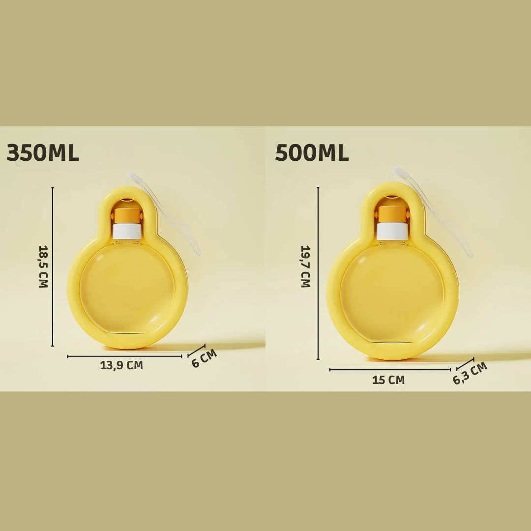 Outdoor dog water bottle 500 ml with bowl Stornfield
