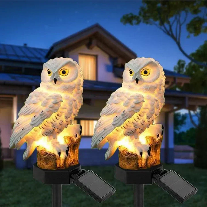 Solar-powered garden lamp with decorative owl design – LED outdoor light for the garden | Stornfield