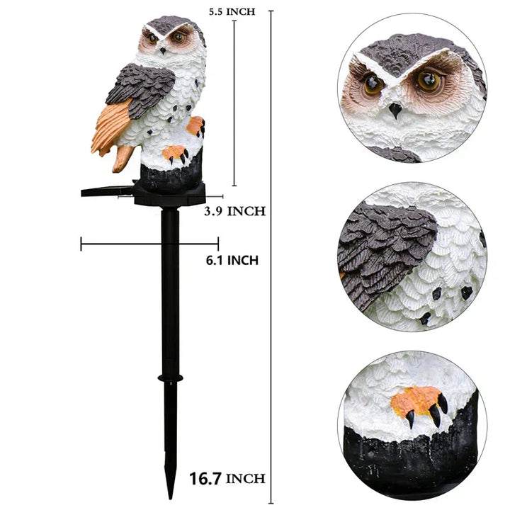 Solar-powered garden lamp with decorative owl design – LED outdoor light for the garden | Stornfield