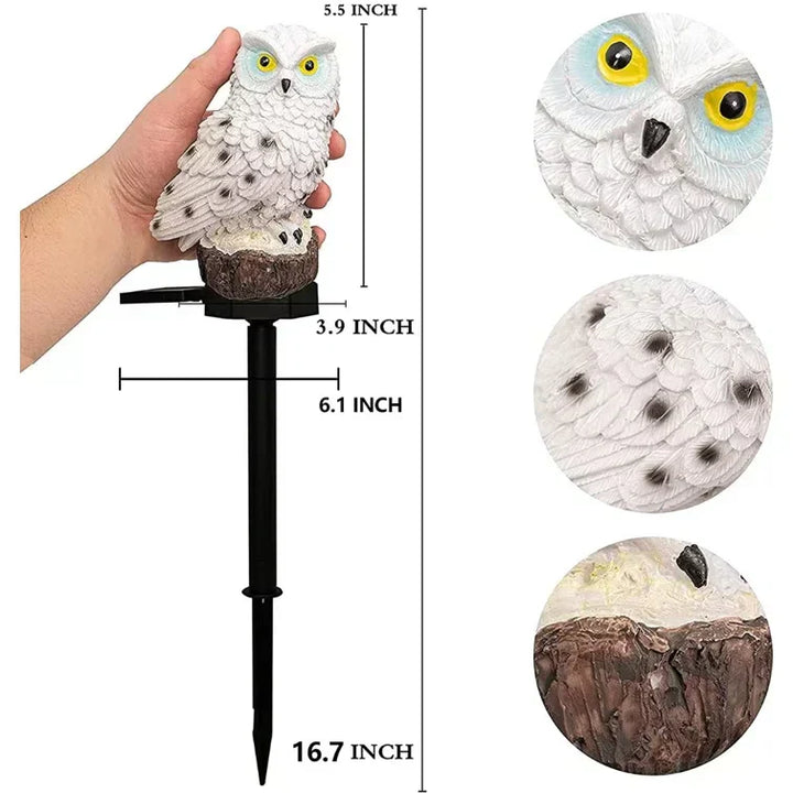 Solar-powered garden lamp with decorative owl design – LED outdoor light for the garden | Stornfield