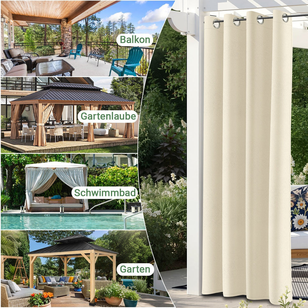 Outdoor Curtain Waterproof with Eyelets | Stornfield