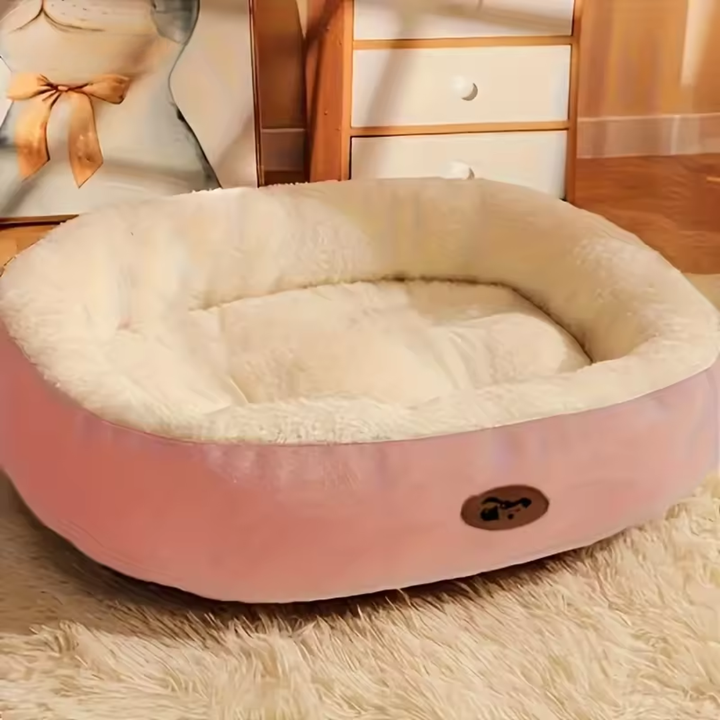 Stornfield Oval Plush Bed for Dogs & Cats