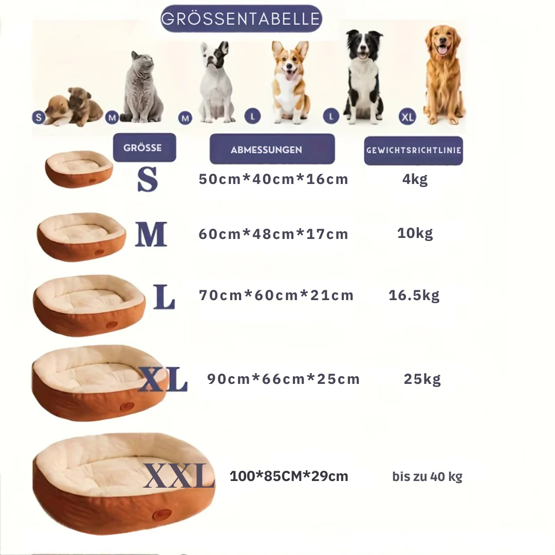 Stornfield Oval Plush Bed for Dogs & Cats