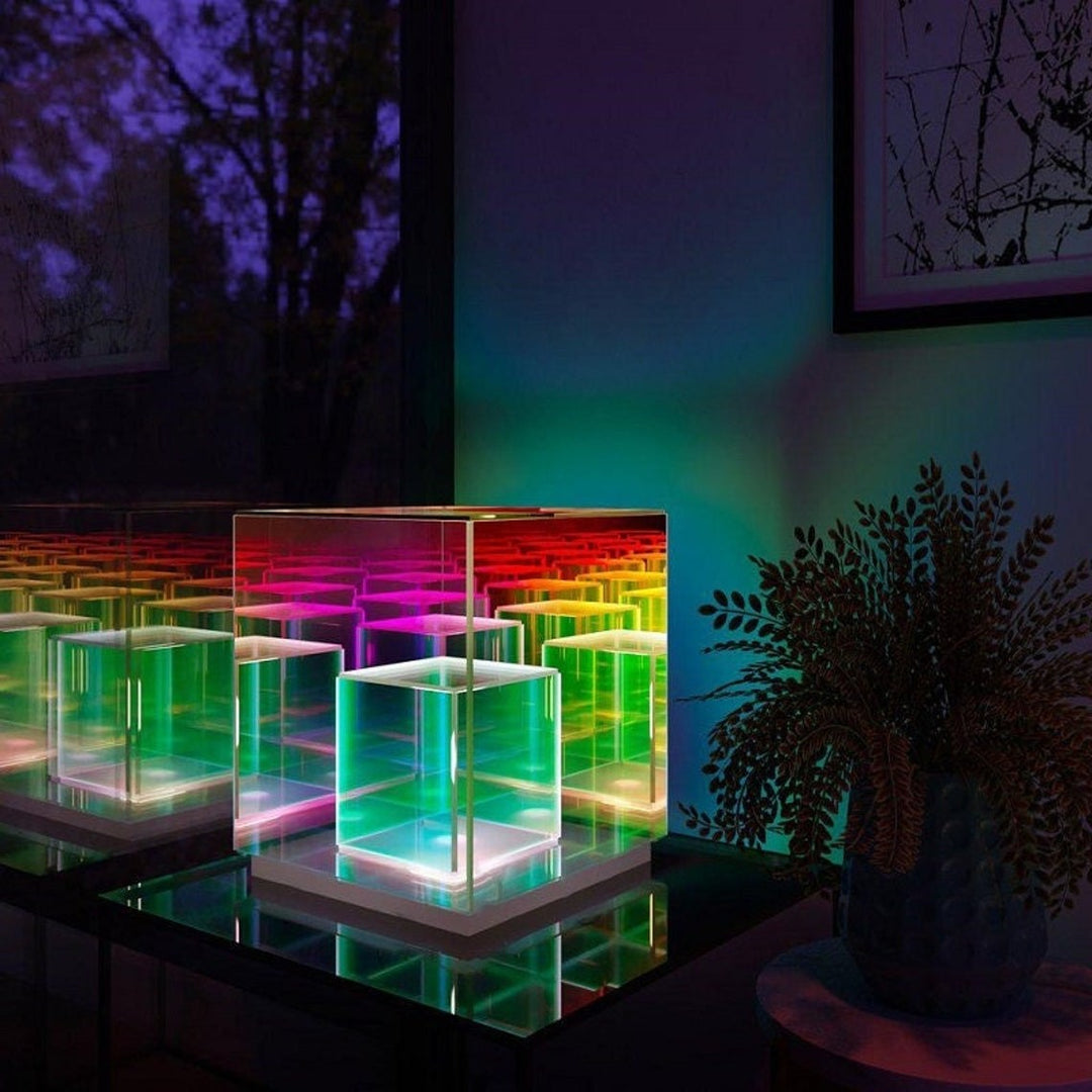 Stornfield | Concentric Cube Table Lamp, Modern Lighting