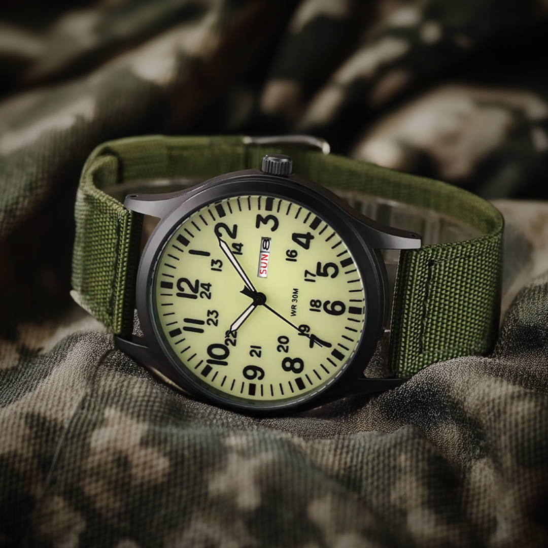 Stornfield | Men’s Rugged Outdoor Watch – Waterproof Military-Style Stainless Steel Timepiece
