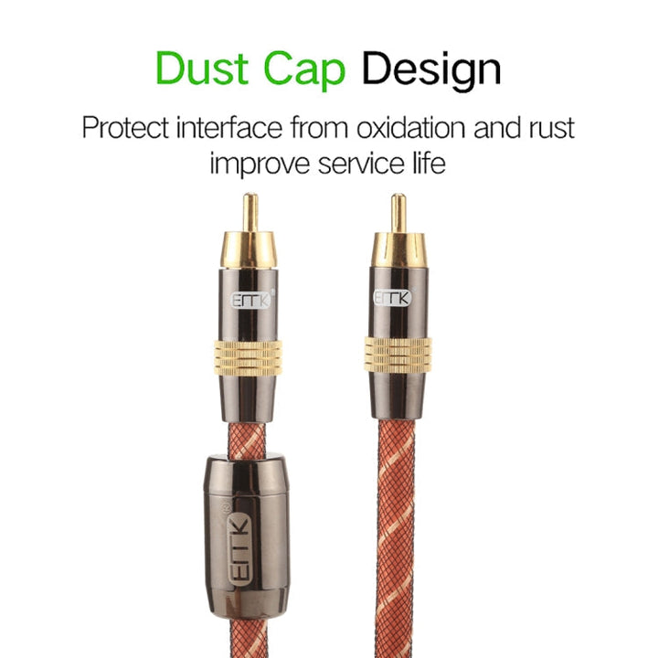 Stornfield | EMK TZ/A 8m OD8.0mm Gold-Plated Digital Coaxial RCA to RCA Audio/Video Interconnect Cable