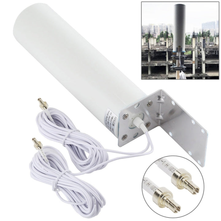 Stornfield | 4G LTE WiFi 12DBi Omni Outdoor Antenna with CRC9 Male (White)