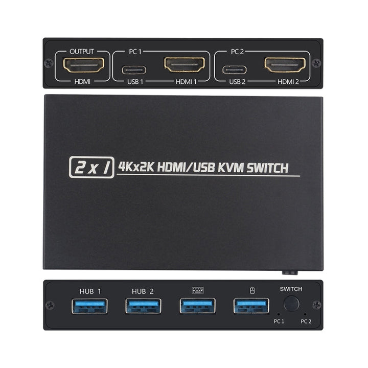 Stornfield | AM-KVM201CL 2x1 4Kx2K HDMI / USB / KVM Switch