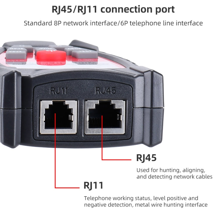 Stornfield | BENETECH GT66 RJ11 / RJ45 Testeur de câble multifonction Trouveur de ligne Détecteur de câble réseau