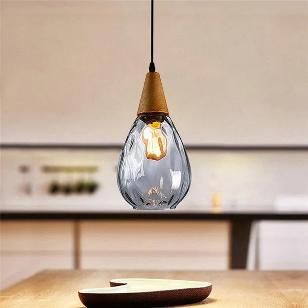 Vintage Teardrop Glass Pendant Ceiling Light for Dining Room | Stornfield