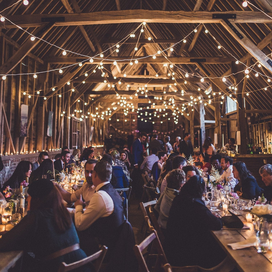 Stornfield | Pro Connect 5m 10-piece Connectable Warm White Party String Lights White Cable