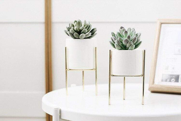 Set of 3 Stornfield Mid-Century Floral Planters