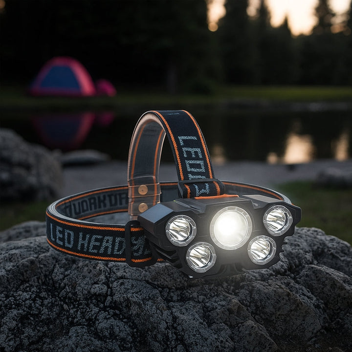 Headlamp 300 Lumen 180° adjustable angle – 4 lighting modes | Stornfield