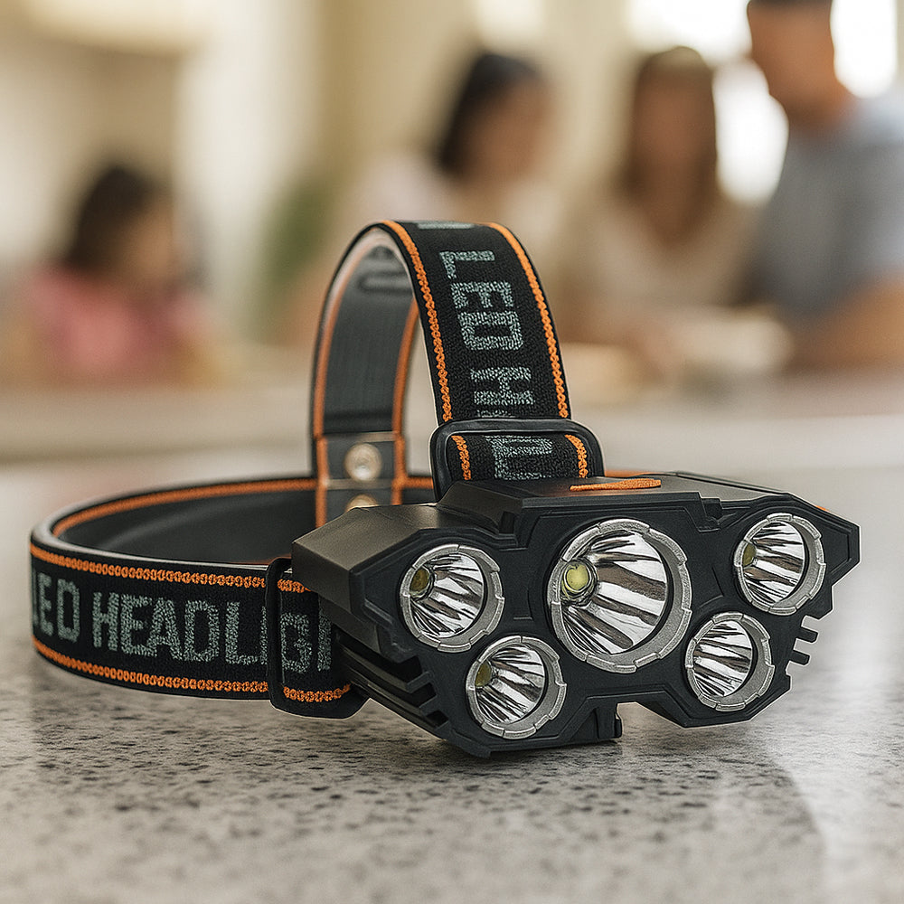 Headlamp 300 Lumen 180° adjustable angle – 4 lighting modes | Stornfield