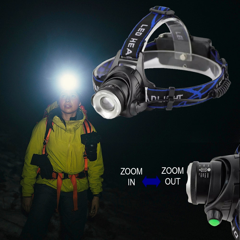 Headlamp 1800 Lumen with adjustable focus and zoom | Stornfield