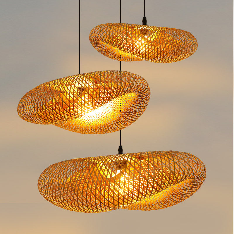 Stornfield | Bamboo Woven Rattan - Pendant Light - LED - Light