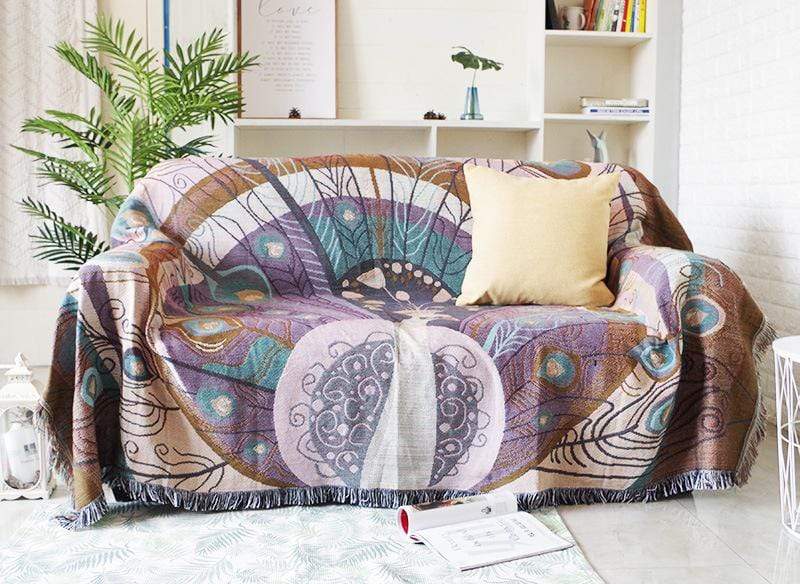 Peacock Throw Thread Blanket Stornfield