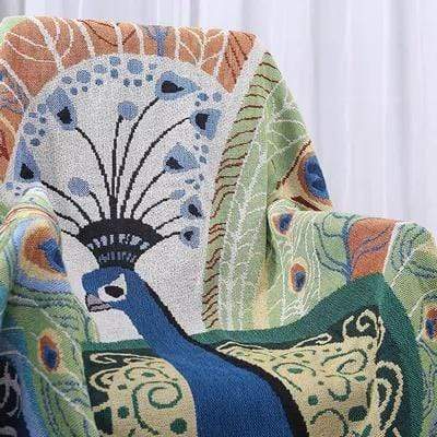 Peacock Throw Thread Blanket Stornfield