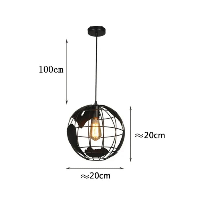 Kreative Erde Chandelier Pendant Light – Industrial Retro Design made of Metal | Stornfield