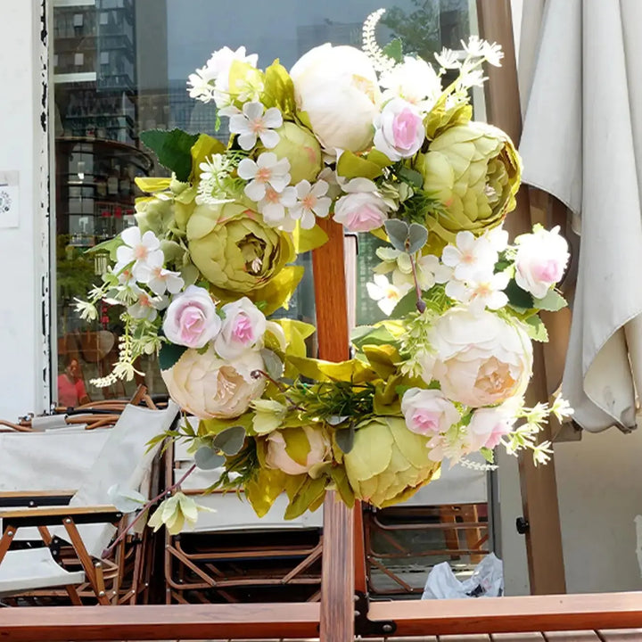 Stornfield | Artificial Wreath - AutumnBloom - Outdoor & Peonies - Cozy Autumn Decor
