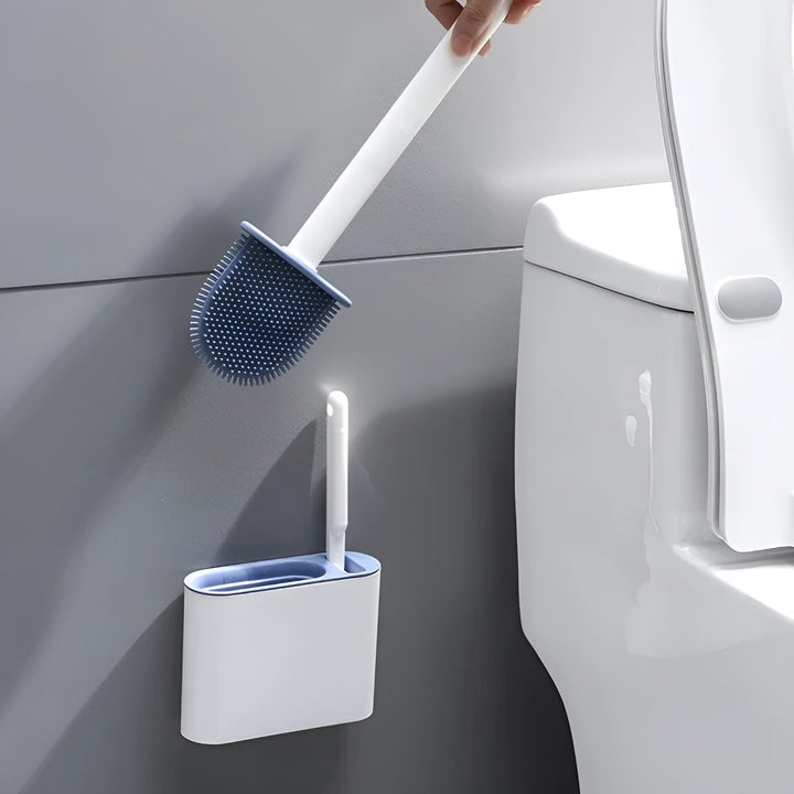 Silicone toilet brush with wall holder – Hygienic & DuraStornfielde | Perfect for bathroom & guest toilet | Stornfield