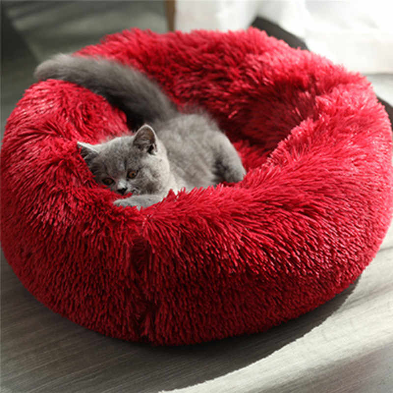Stornfield | PawNest Soothing Donut Cat Bed | Round Plush Kennel | Stress-Reducing and Comfortable | Perfect for Cats and Small Dogs