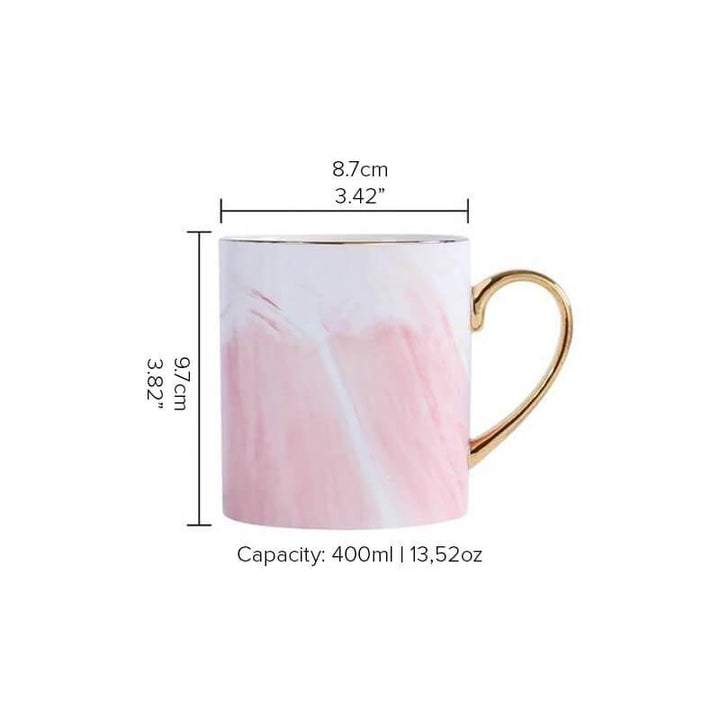 Gold-Rimmed Marble Coffee Mug | Stornfield