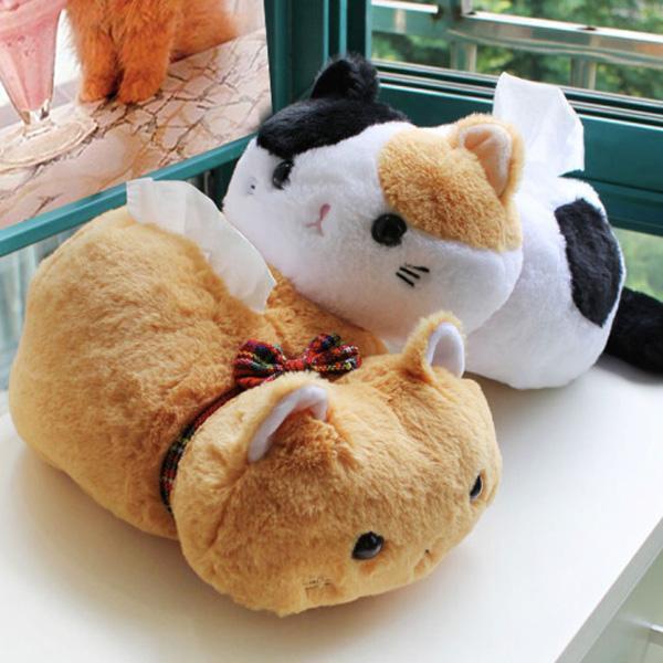 Plush Cat Tissue Box Cover | Stornfield