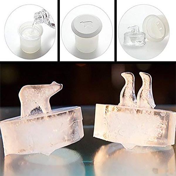 Polar Bear Penguin Ice Molds (Set of 2) | Stornfield