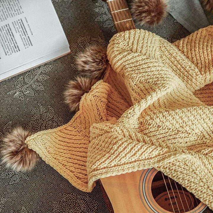 Pom Pom Chenille Blankets Stornfield