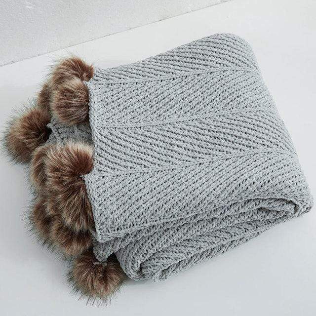 Pom Pom Chenille Blankets Stornfield
