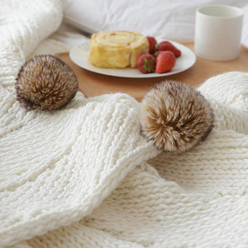 Pom Pom Chenille Blankets Stornfield