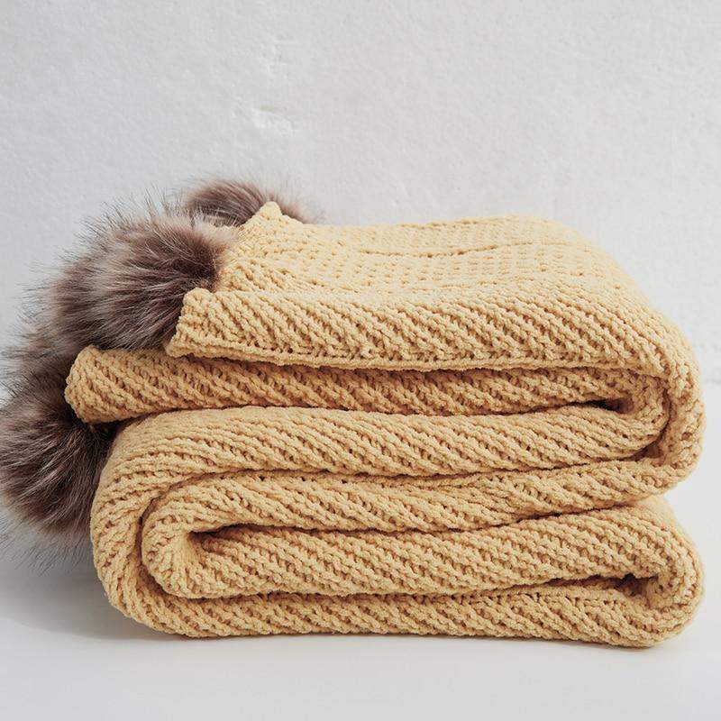 Pom Pom Chenille Blankets Stornfield