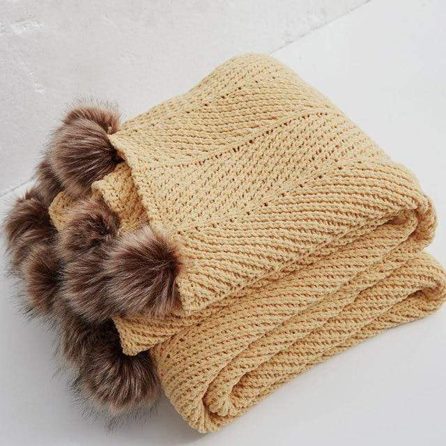 Pom Pom Chenille Blankets Stornfield