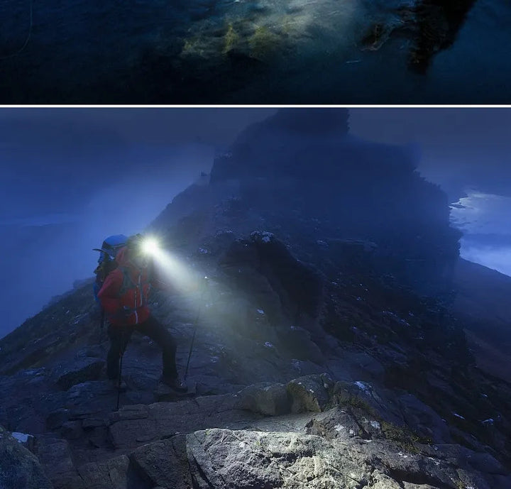NightBeam Pro Headlamp – Powerful Rechargeable LED Headlight with Zoom and Waterproof Design | Stornfield