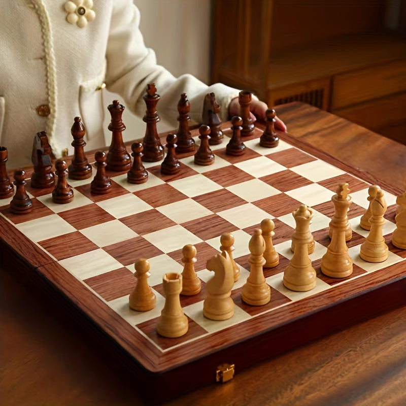 RoyalWood Luxe Chess Set – Solid Wooden Chessboard with Fine Detailed Pieces | Stornfield