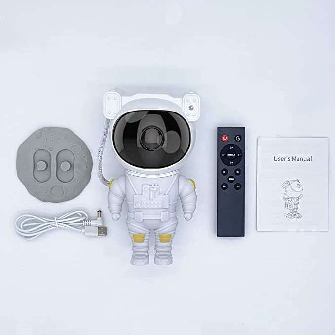 Starry Sky LED Projector – Astronaut Lamp with 360° Rotating Head and Remote Control for Bedroom and Living Room | Stornfield