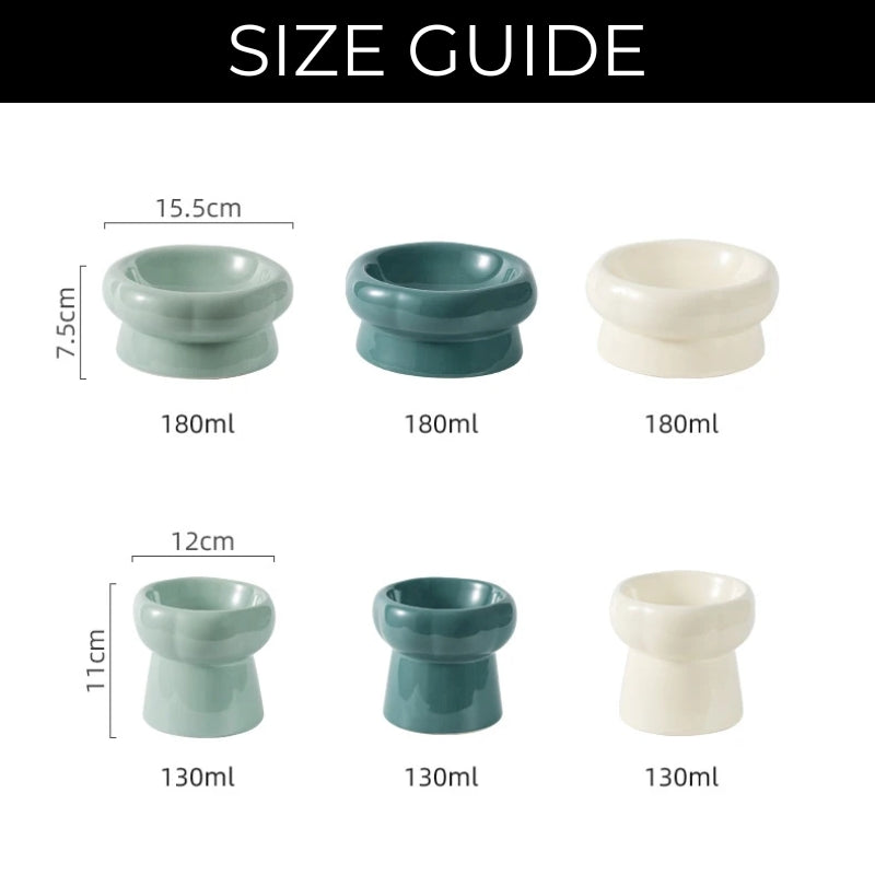 Stornfield | Luna Raised Ceramic Cat Bowls