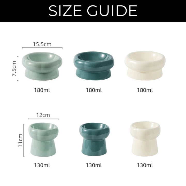 Stornfield | Luna Raised Ceramic Cat Bowls