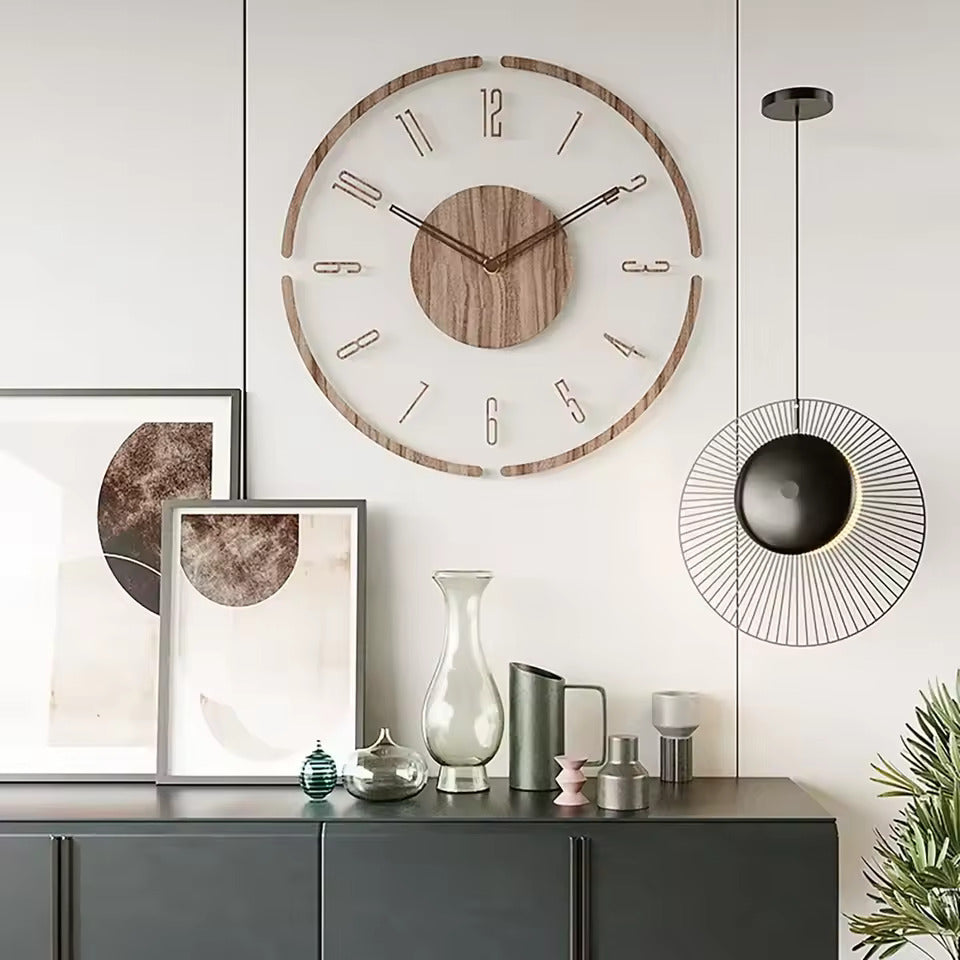 Nordic Wooden Wall Clock – Timeless Minimalism | Stornfield