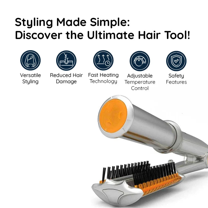 Stornfield | Professional 2 in 1 Rotating Iron Hair Brush