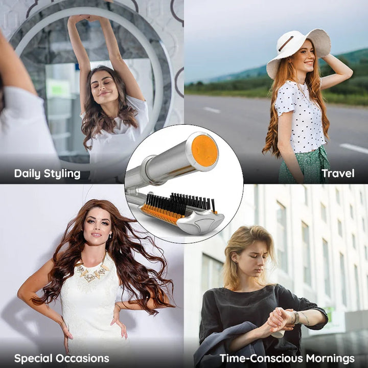 Stornfield | Professional 2 in 1 Rotating Iron Hair Brush