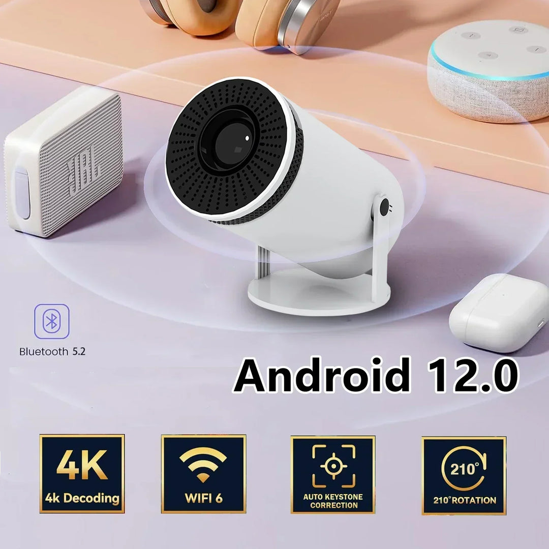 VisionCast 130X – Portable Mini Projector with Android 12 and 130 Inch Projection | Stornfield