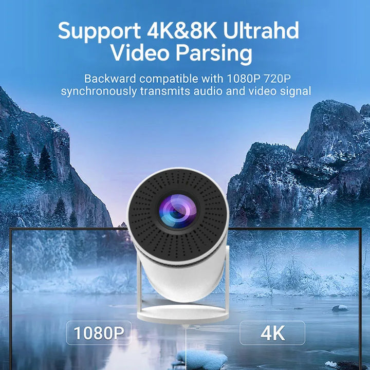 VisionCast 130X – Portable Mini Projector with Android 12 and 130 Inch Projection | Stornfield