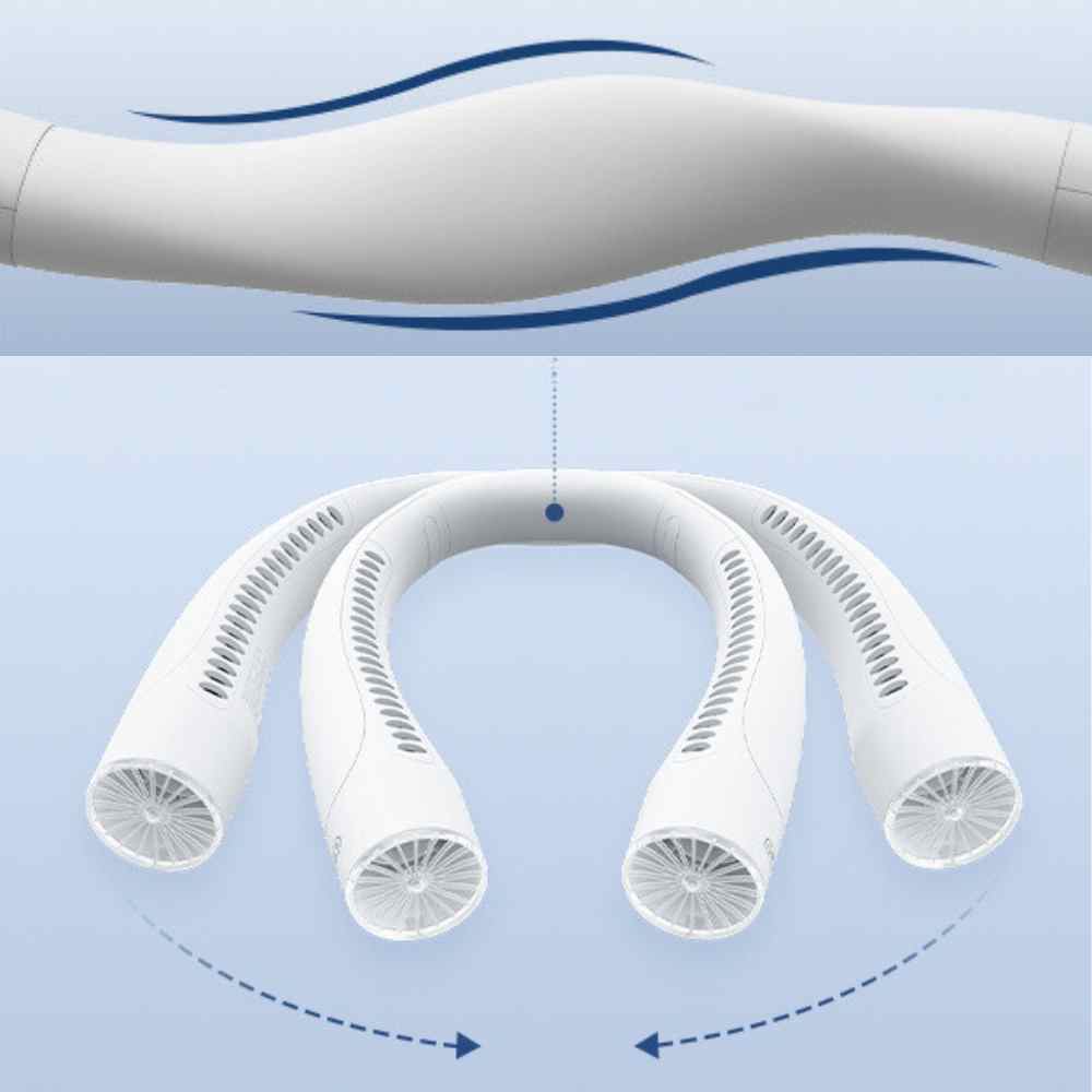 Bladeless Portable Neck Fan with 3 Speed Silent Cooling 4000 mAh Rechargeable | Stornfield