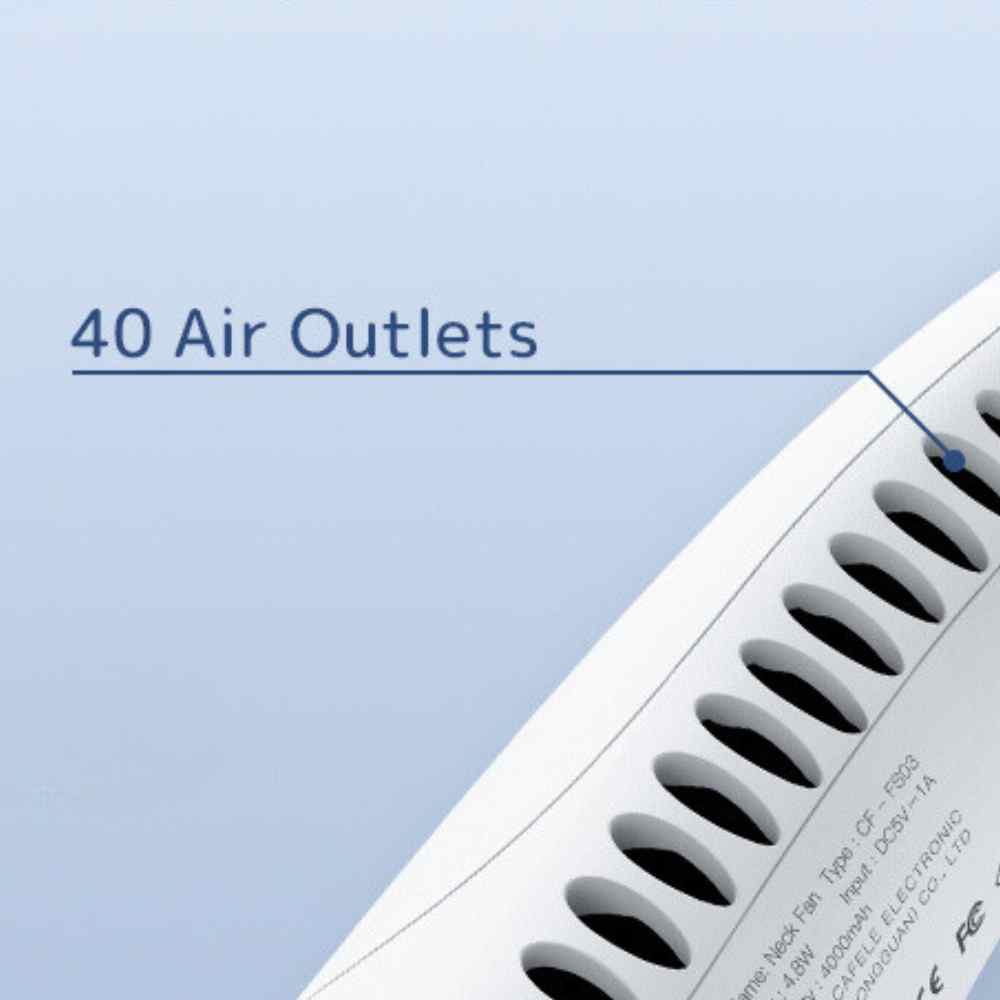Bladeless Portable Neck Fan with 3 Speed Silent Cooling 4000 mAh Rechargeable | Stornfield