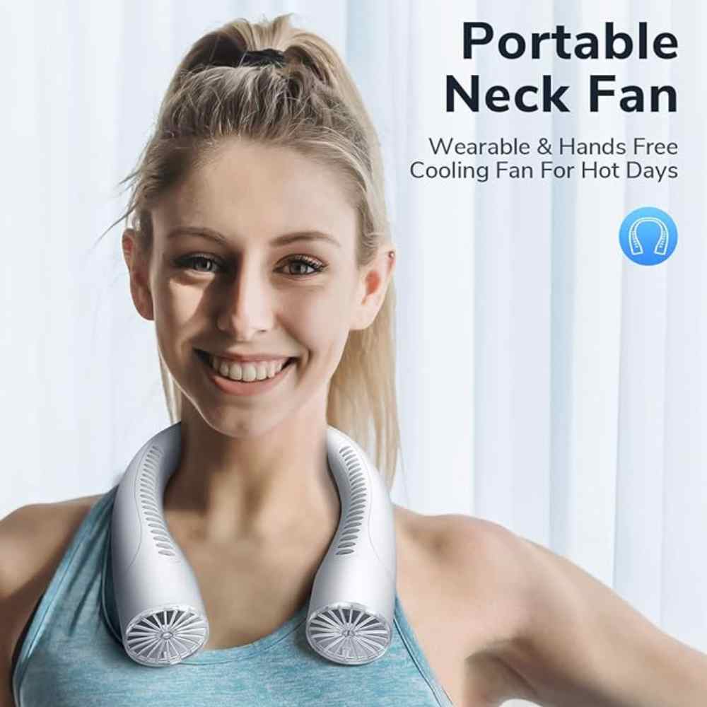 Bladeless Portable Neck Fan with 3 Speed Silent Cooling 4000 mAh Rechargeable | Stornfield